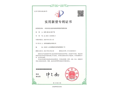實(shí)用新型專利證書